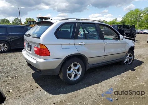 2002 BMW X5 3.0I из США, поврежденный, VIN 5UXFA535X2LP55281